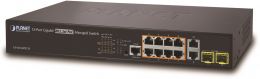 GS-4210-8P2T2S управляемый коммутатор  IPv4/ IPv6, 8-Port Managed 802.3at POE+ Gigabit Ethernet Switch + 2-Port 10/ 100/ 1000Mbps RJ45 + 2-Port 100/ 1000X SFP (240W)