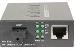 Конвертер PLANET FT-806A20 (10/100TX - 100Base-FX (WDM) Bi-directional Fiber Converter - 1310nm - 20KM, LFPT)
