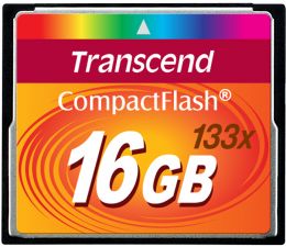 Карта памяти  Transcend 16GB CF Card (133X) (TS16GCF133)
