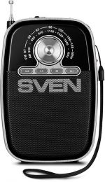 SVEN SRP-445, черный (3 вт, FM/ AM, USB, microSD, встроенный аккумулятор) (SV-017118)