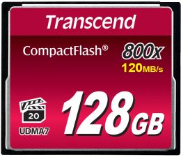 Карта памяти  Transcend 128GB Compact Flash 800x (TS128GCF800)