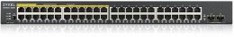 Kоммутатор Zyxel GS1900-48HPv2 Smart L2 PoE + switch, rack 19 ", 48xGE (24xPoE +), 2xSFP, PoE budget 170 W (GS190048HPV2-EU0101F)