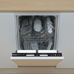 Встраиваемая посудомоечная машина CANDY CDIH 2L1047-08 (Узкая,  81.5х44.86х55 см, 10 комплектов, 5 программ, 47 дБ)