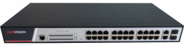 24 RJ45 100M PoE; 2 комбо-порта (1000м Ethernet/ 1000M SFP); таблица MAC адресов на 8000 записей; стандарты PoE: IEEE802.3af, IEEE802.3at; бюджет PoE 380вт; AC100-240в; 400вт (DS-3E2326P)