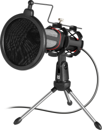 Defender игровой стрим микрофон Forte GMC 300 3,5 мм, провод 1.5 м (64630)