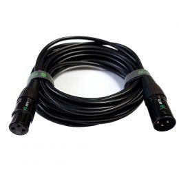 GCR кабель 10.0m микрофонный XLR M /  XLR F , черный, AL case черный, GCR-53375