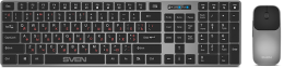 Беспроводной набор клавиатура+мышь SVEN KB-C3000W серый (109 кл.+12Fn, 1000DPI, 4+1 кл.)
