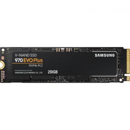 SSD накопители Samsung 970 EVO Plus, 250GB, M.2(22x80mm), NVMe 1.3, PCIe 3.0 x4, 3-bit MLC, R/W 3500/2300MB/s, IOPs 250 000/550 000, TBW 150, DWPD 0.33 (12 мес.) (MZ-V7S250BW)