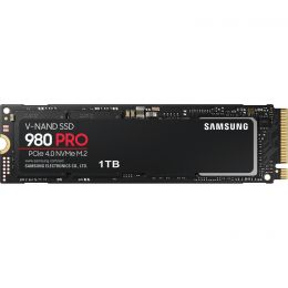 SSD накопители Samsung 980 PRO, 1000GB, M.2(22x80mm), NVMe 1.3c, PCIe 4.0 x4, 3-bit MLC, R/W 7000/5000MB/s, IOPs 1 000 000/1 000 000, TBW 600, DWPD 0.33 (12 мес.) (MZ-V8P1T0BW)