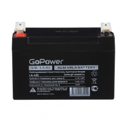 Аккумулятор свинцово-кислотный GoPower LA-435 4V 3.5Ah (1/20) (00-00015320)