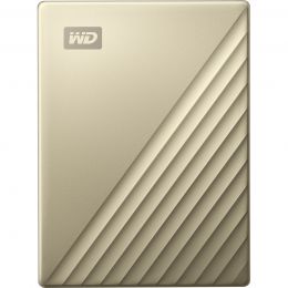 Внешние HDD и SSD Portable HDD 4TB WD My Passport ULTRA (Gold), USB-C/USB 3.2 Gen1, 110x82x21mm, 230g /12 мес./ (WDBFTM0040BGD-WESN)