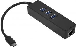 Greenconnect USB 3.1 Type C -> Ethernet RJ-45 F Lan Card + USB 2.0-разветвитель на 3 порта, сетевой адаптер (GCR-UC2CL01)