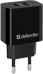 Defender Сетевой адаптер UPC-21 2xUSB,5V/2.1А кабель microUSB