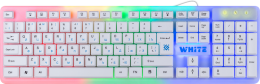 Defender проводная игровая клавиатура White GK-172 RU,радуж. подсветка,104 кнопки (45172)