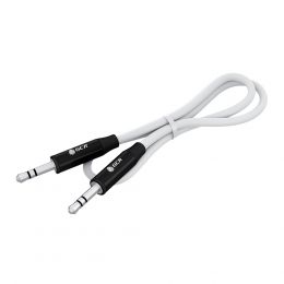 GCR кабель 0.5m аудио jack 3.5mm/jack 3.5mm белый, AL case черный, M/M, GCR-54749