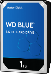 Жесткий диск  HDD WD SATA3 1TB Caviar Blue 7200 RPM 64Mb 1 year ocs (WD10EZEX)